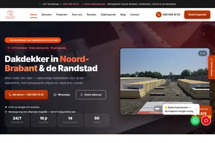 Klantwebsite dakonderhoud - Layg portfolio